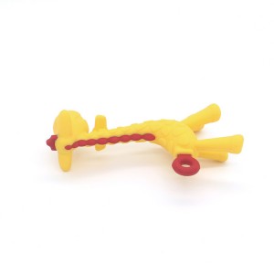 Baby teether wholesale with storage box food-grade silicone baby molar teeth fixator baby giraffe molar rod