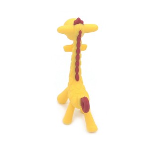 Baby teether wholesale with storage box food-grade silicone baby molar teeth fixator baby giraffe molar rod