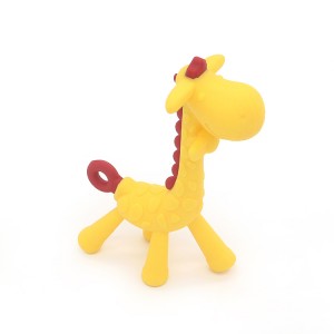 Baby teether wholesale with storage box food-grade silicone baby molar teeth fixator baby giraffe molar rod