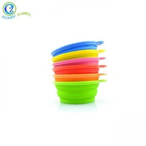 Portable Durable Silicone Foldable Dog Bowl Custom Silicone Pet Bowl