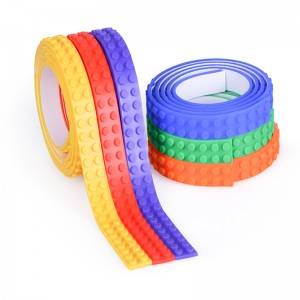 100% FDA BPA Free Silicone Building Block Tape High Quality Silicone Block Tape