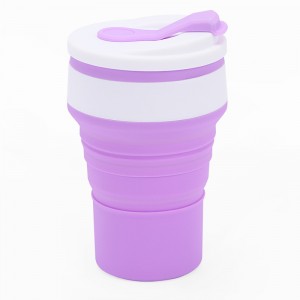 Custom Multifunctional Collapsible Silicone Coffee Cup Foldable Silicone Cup Silicone Collapsible Cup