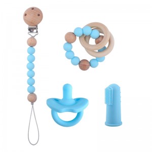 Baby silicone pacifier chain with pacifier clip baby molester stick bite happy gum to prevent chain drop