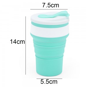 Colorful Silicone Collapsible Cups Custom Silicone Reusable Coffee Cup