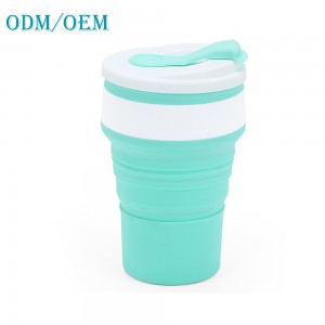 Colorful Silicone Collapsible Cups Custom Silicone Reusable Coffee Cup